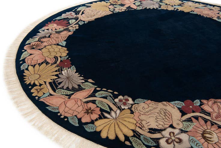 Detail image of 8' 2 x 8' 3 Hand Knotted Tibet Wool Round Rug