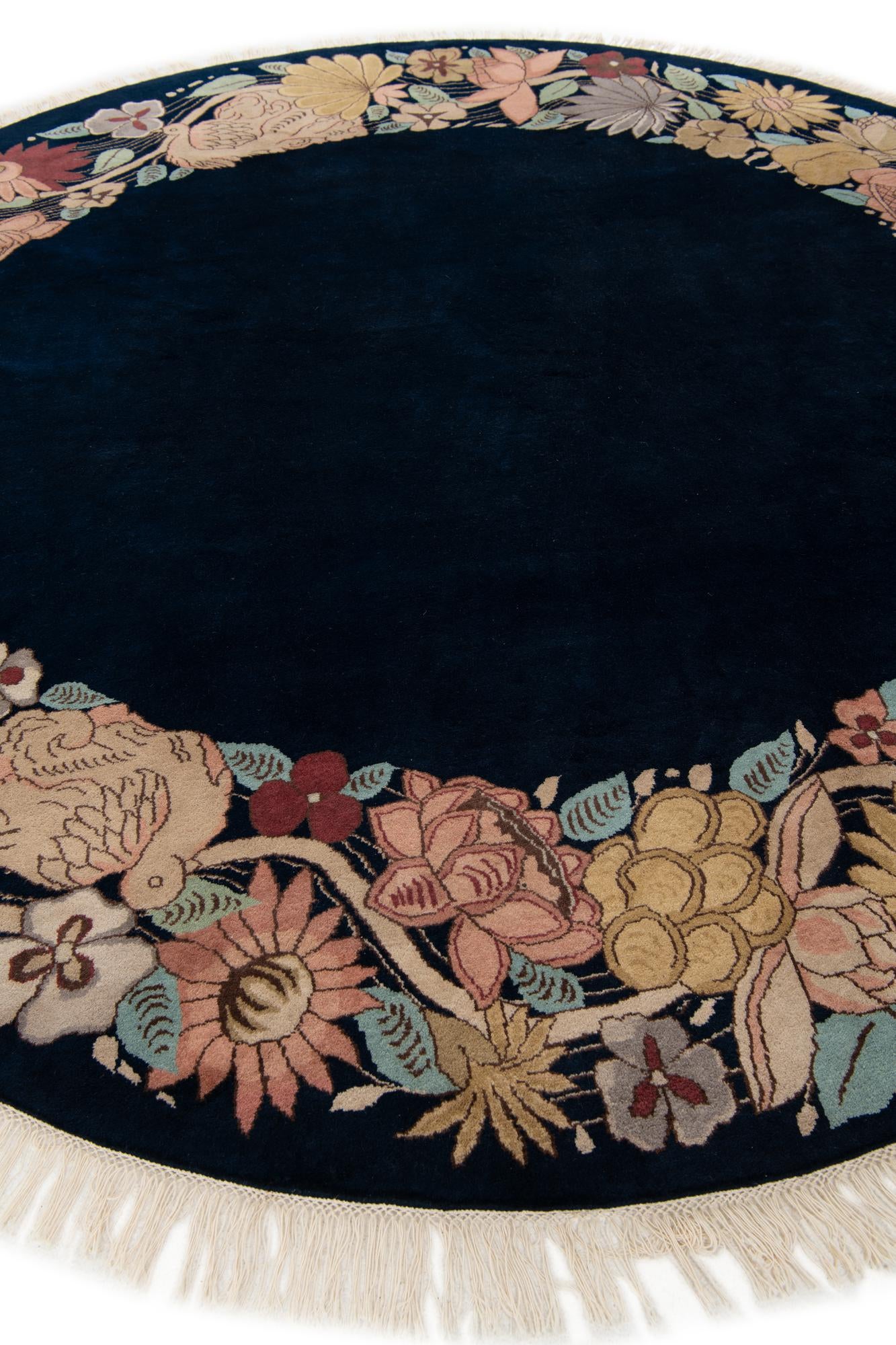 8' 2 x 8' 3 Hand Knotted Tibet Wool Round Rug