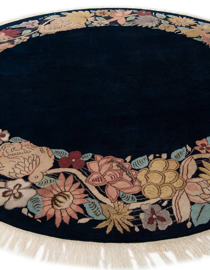 Detail image of 8' 2 x 8' 3  Hand Knotted Tibet Wool Round Rug
