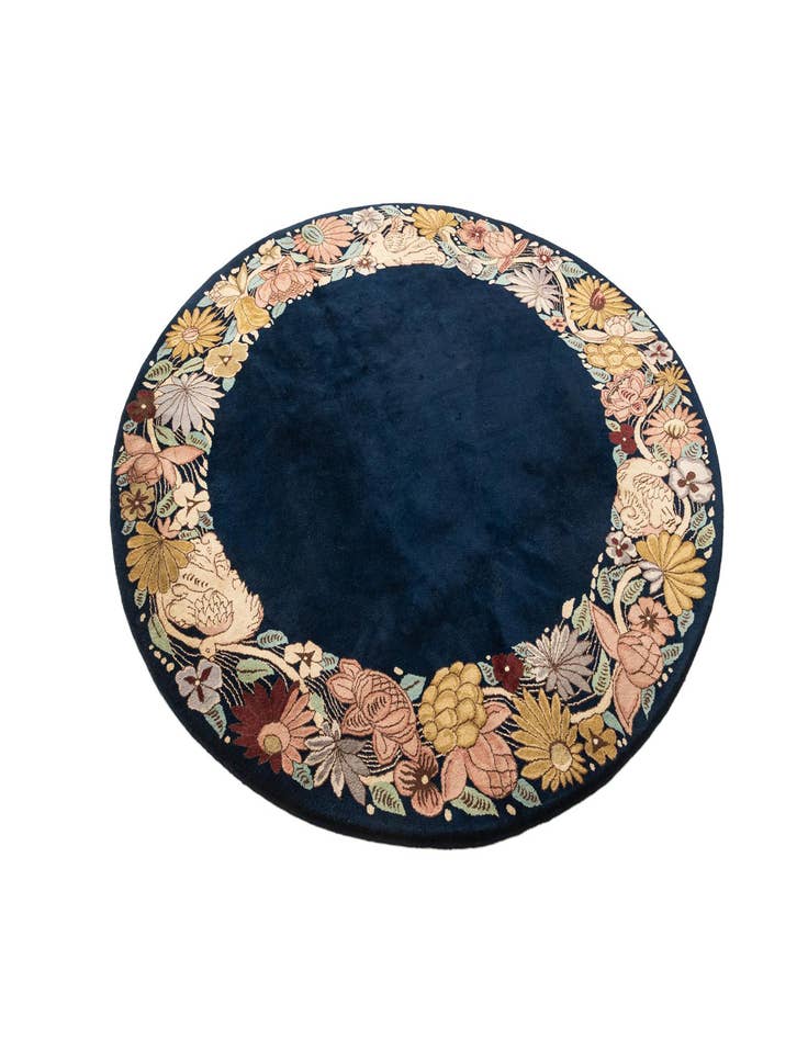 Detail image of 8' 9 x 8' 9  Hand Knotted Tibet Oriental Wool Round Rug