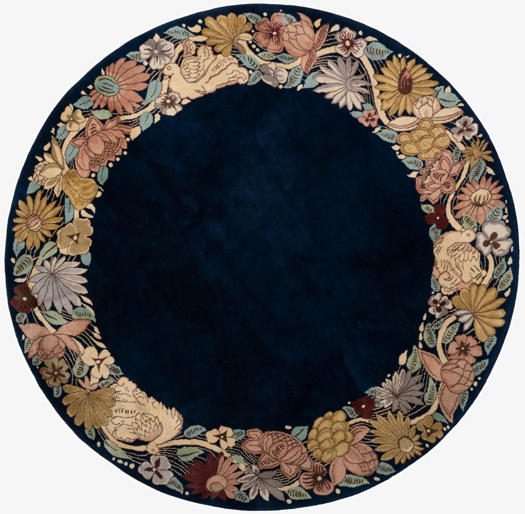 6' 5 x 6' 5  Hand Knotted Tibet Oriental Wool Round Rug