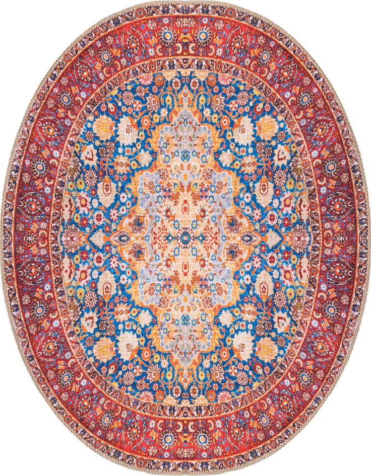 Detail image of 3' 6 x 3' 6 Washable Timeless Round Rug