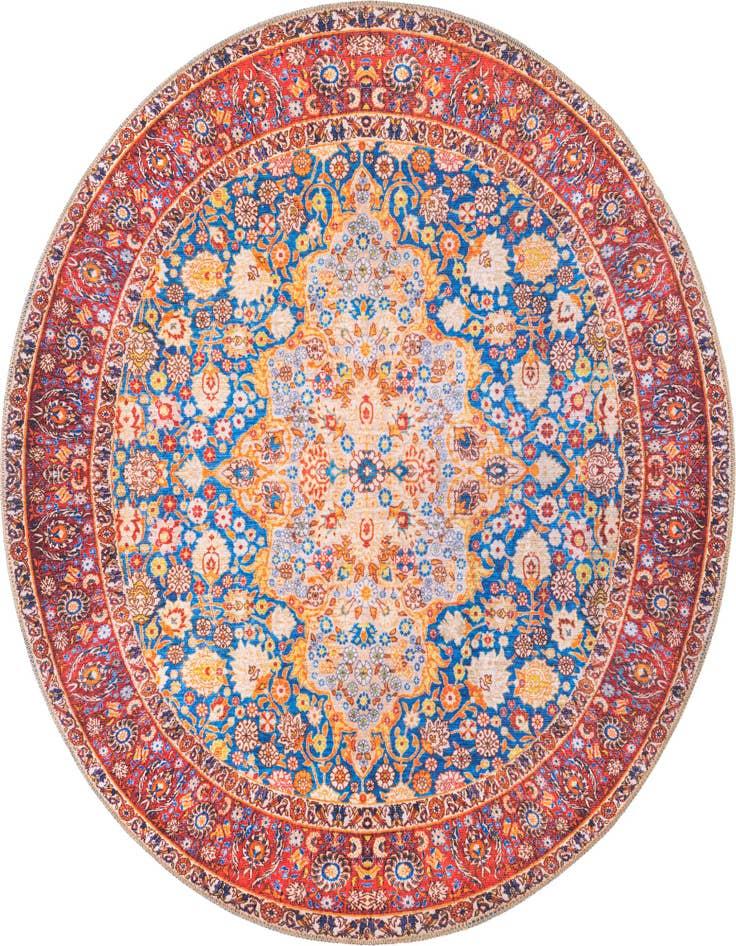 Detail image of 5' x 5' Washable Timeless Round Rug