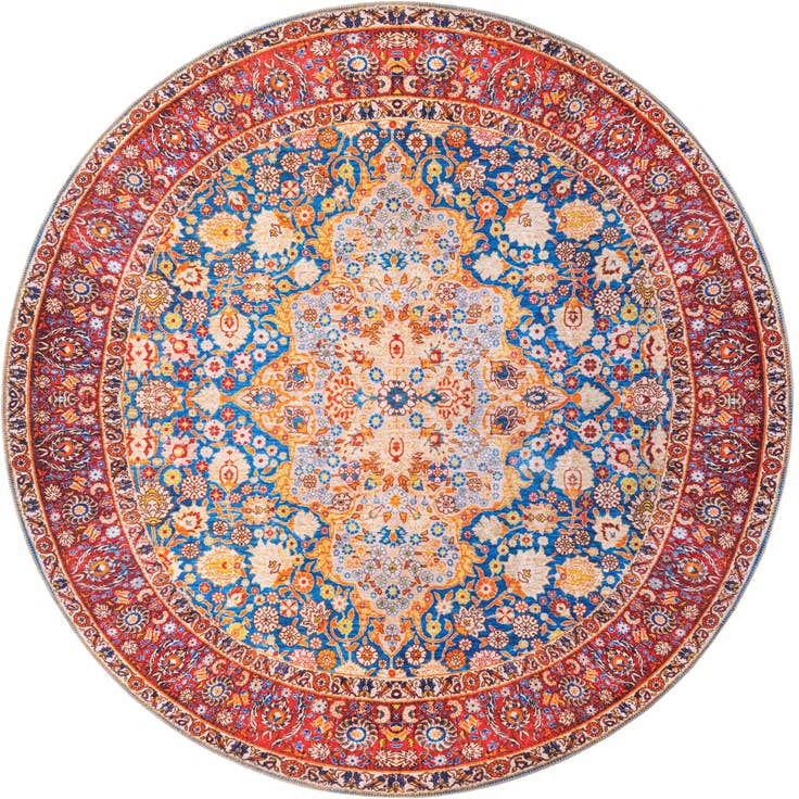 Detail image of 7' 7 x 7' 7 Washable Timeless Round Rug