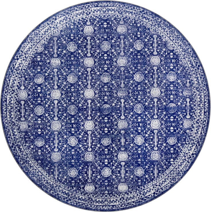Detail image of 7' 6 x 7' 6 Washable Timeless Round Rug