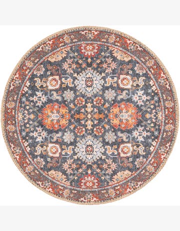 2' x 2' Washable Timeless Round Rug