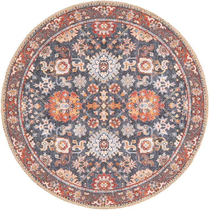 2' x 2' Washable Timeless Round Rug