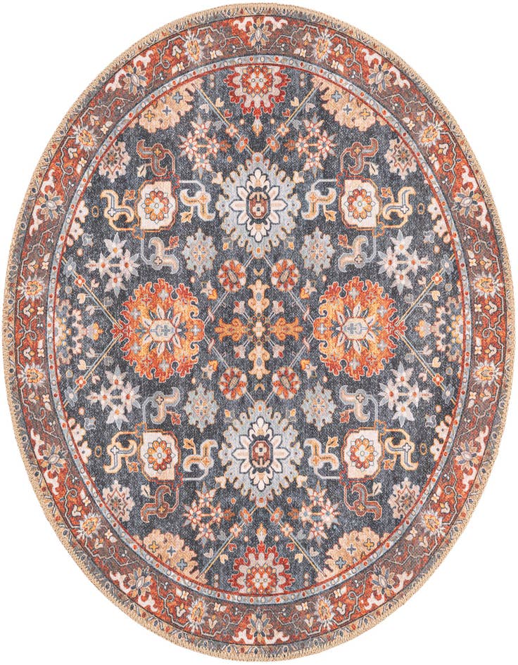 Detail image of 3' 6 x 3' 6 Washable Timeless Round Rug