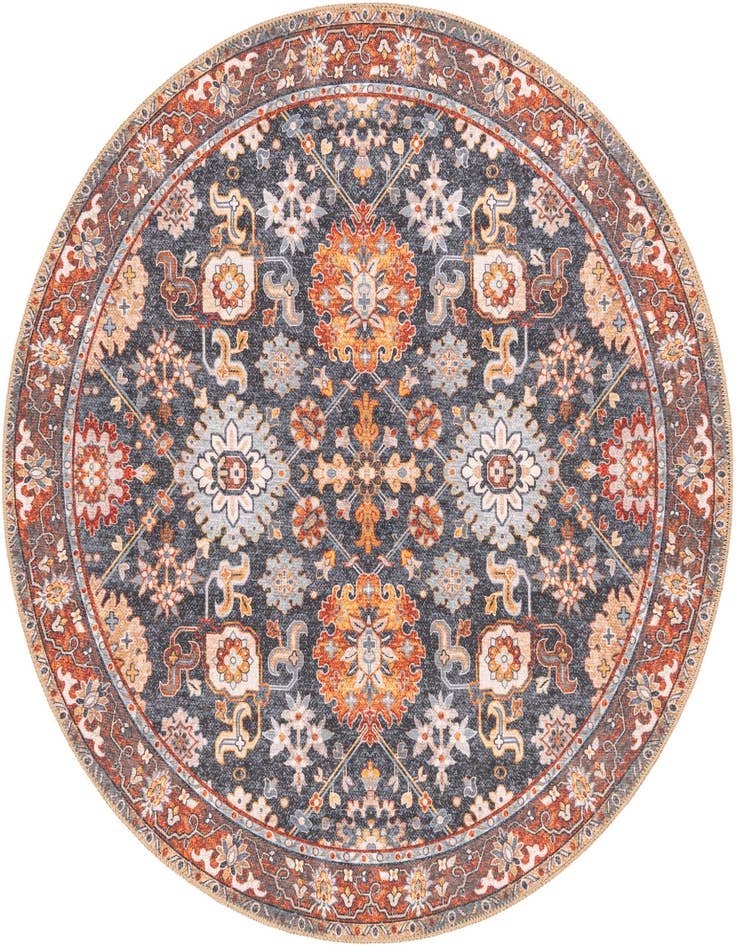 Detail image of 5' 1 x 5' 1 Washable Timeless Round Rug