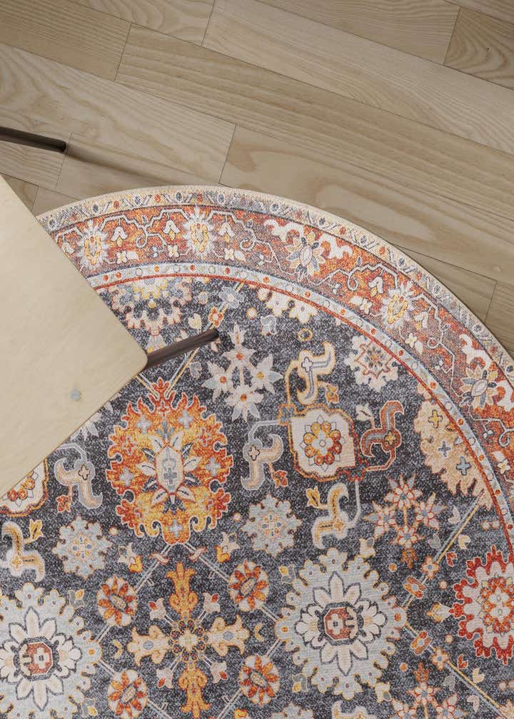 2' x 2' Washable Timeless Round Rug