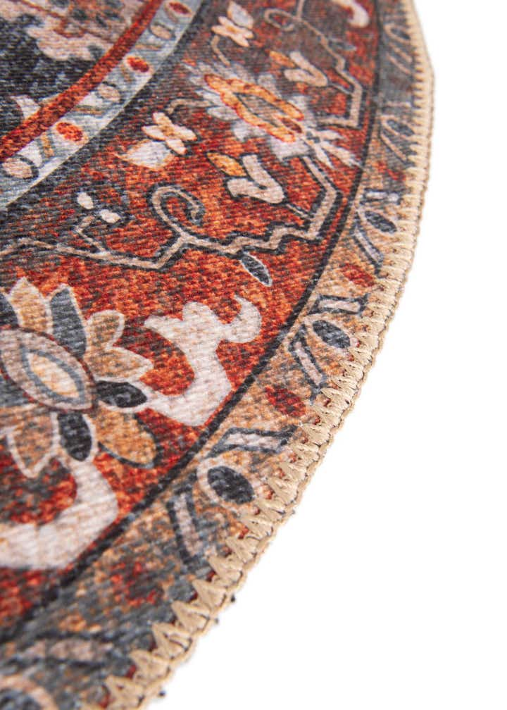 2' x 2' Washable Timeless Round Rug