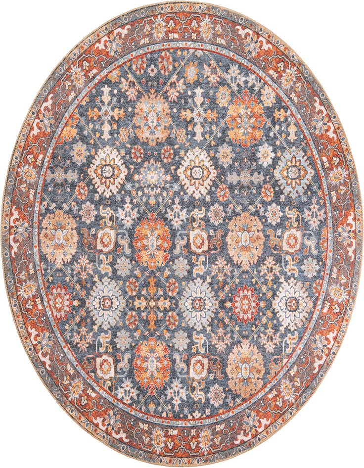 Detail image of 7' 10 x 7' 10 Washable Timeless Round Rug