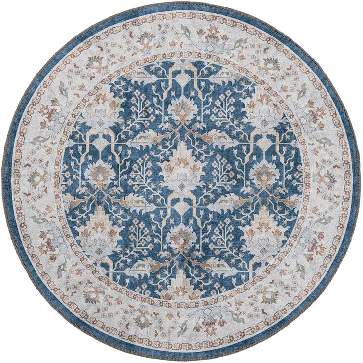 Detail image of 3' 6 x 3' 6 Washable Timeless Round Rug
