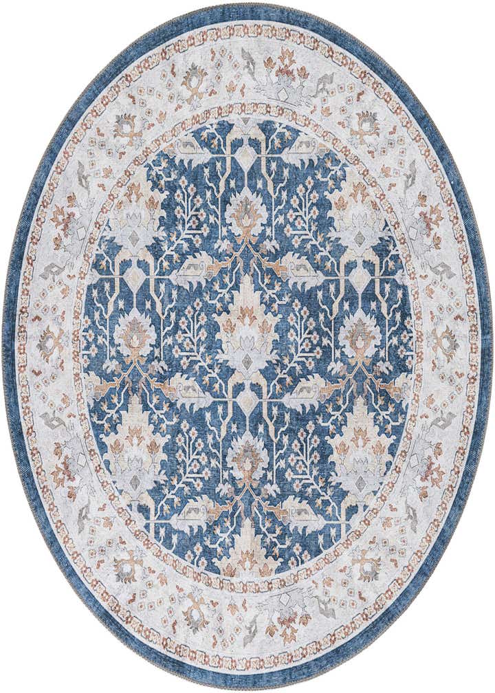 5' 1 x 5' 1 Washable Timeless Round Rug