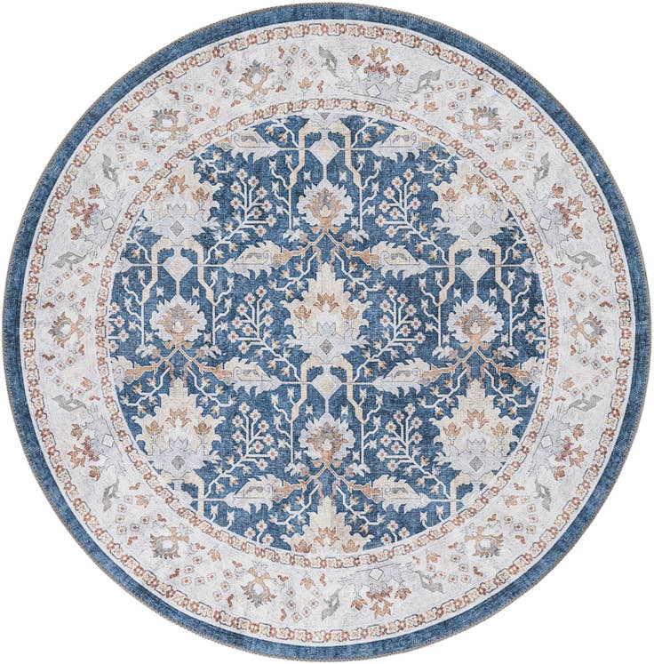 Detail image of 5' 1 x 5' 1 Washable Timeless Round Rug