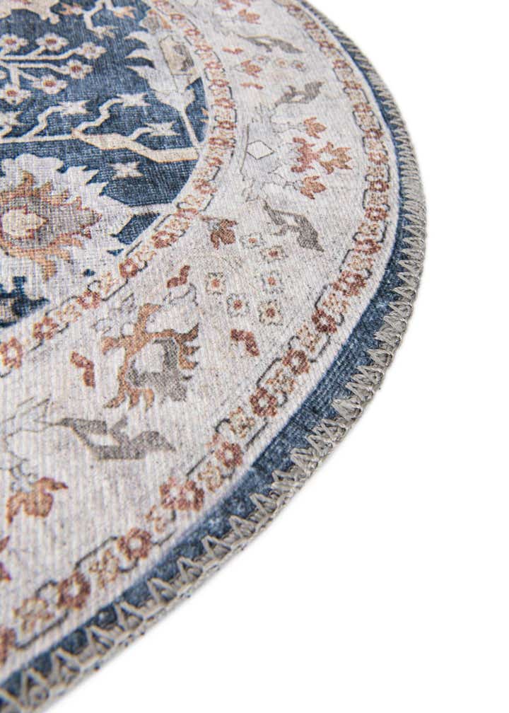 5' 1 x 5' 1 Washable Timeless Round Rug