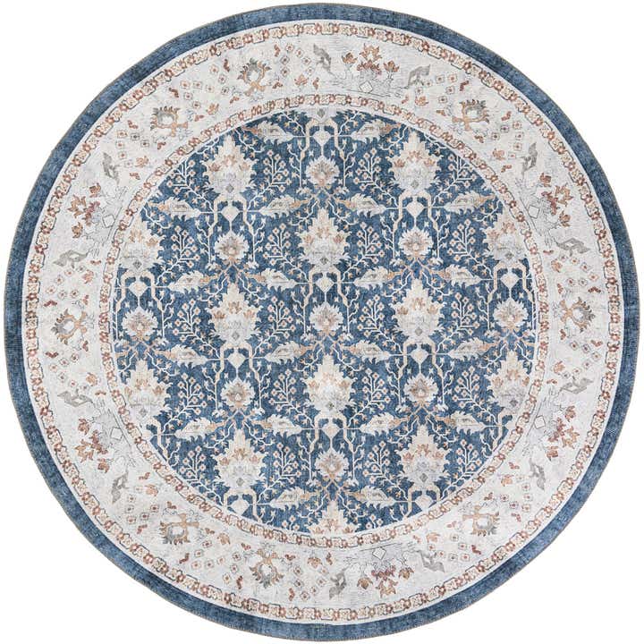 7' 10 x 7' 10 Washable Timeless Round Rug