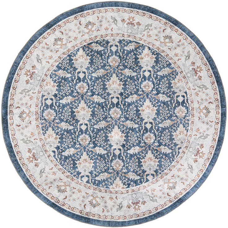 Detail image of 7' 10 x 7' 10 Washable Timeless Round Rug