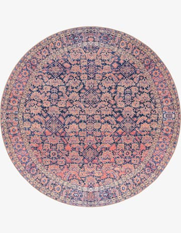 Navy Blue Timeless Round Rug