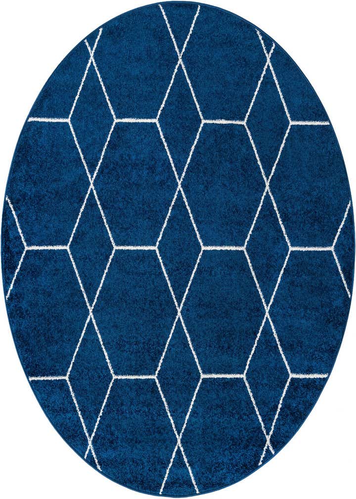 7' x 7' Trellis Frieze Round Rug