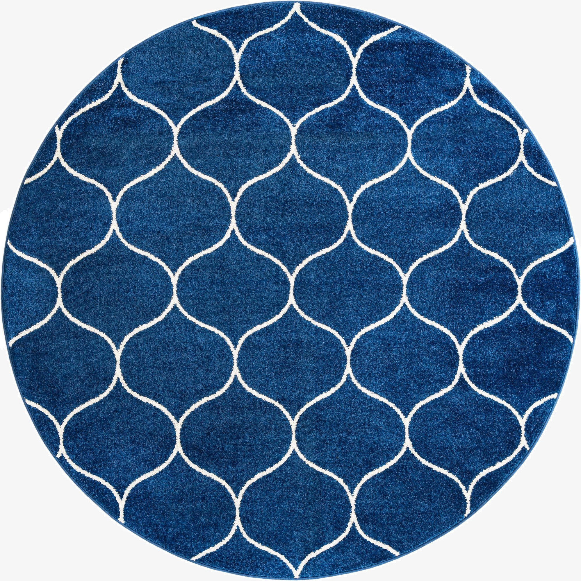 7' x 7' Trellis Frieze Round Rug