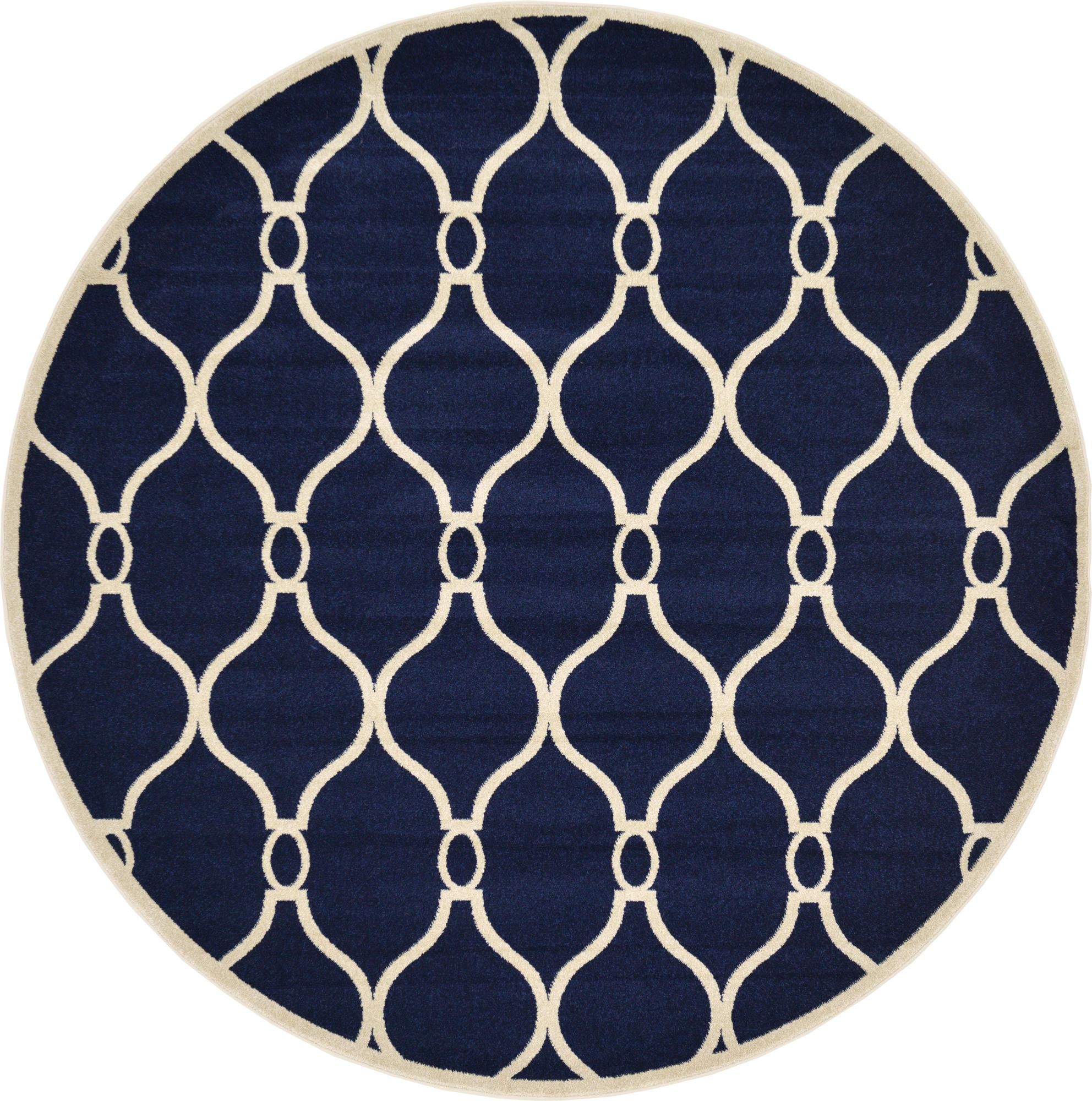 8' x 8' Trellis Round Rug