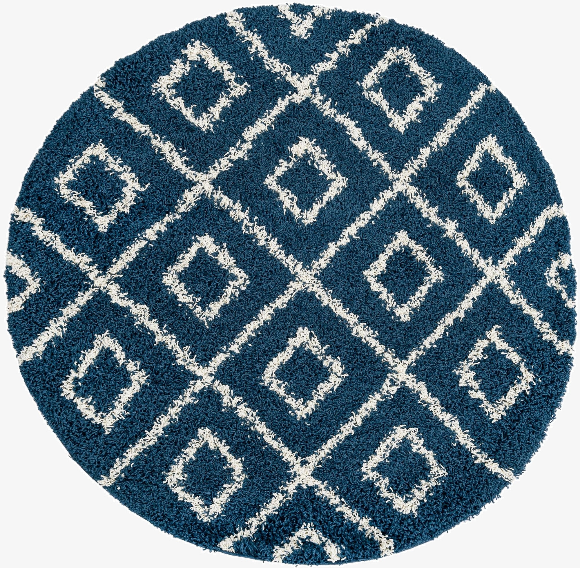 5' 3 x 5' 3 Trellis Shag Round Rug