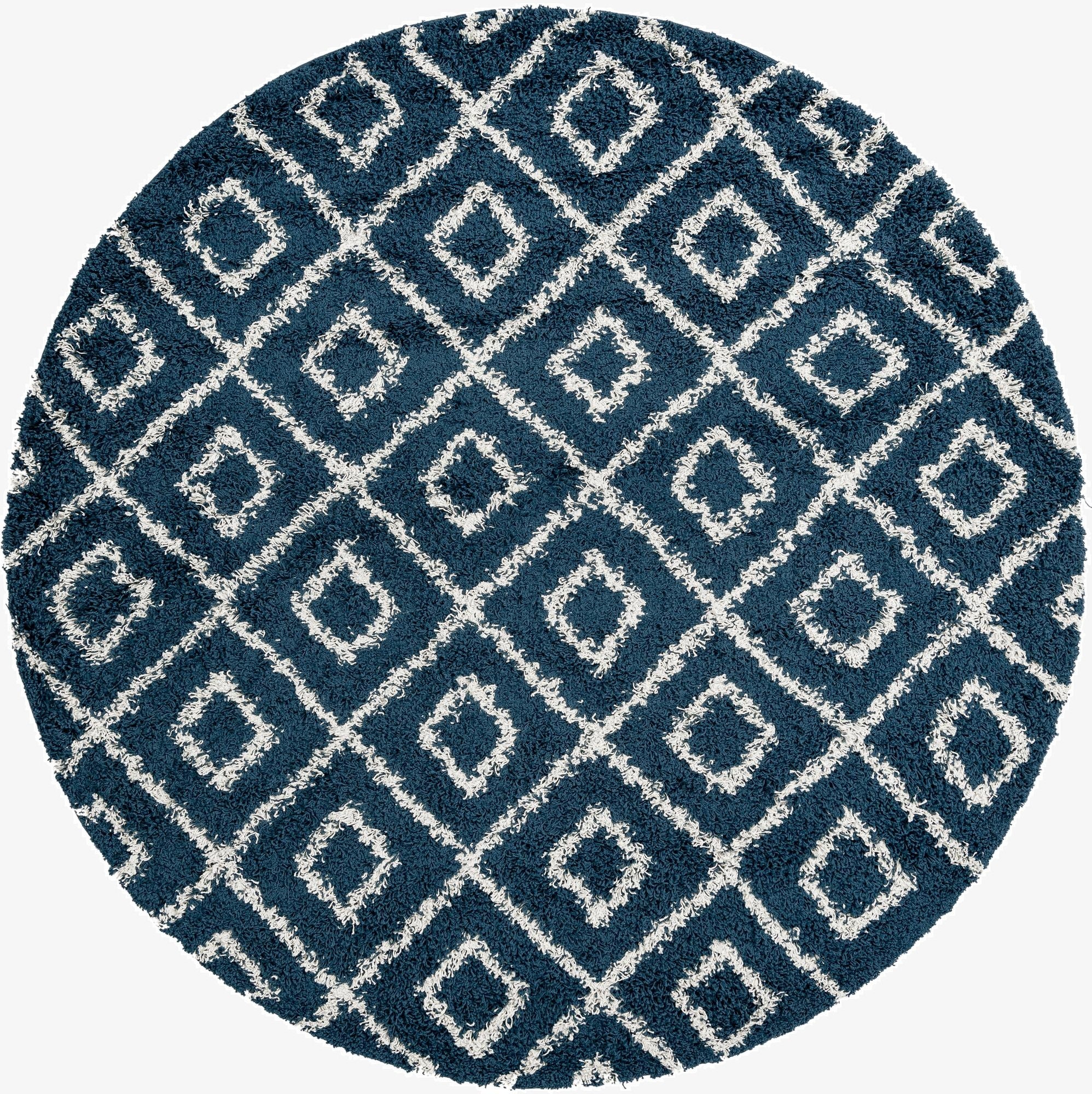 7' 10 x 7' 10 Trellis Shag Round Rug