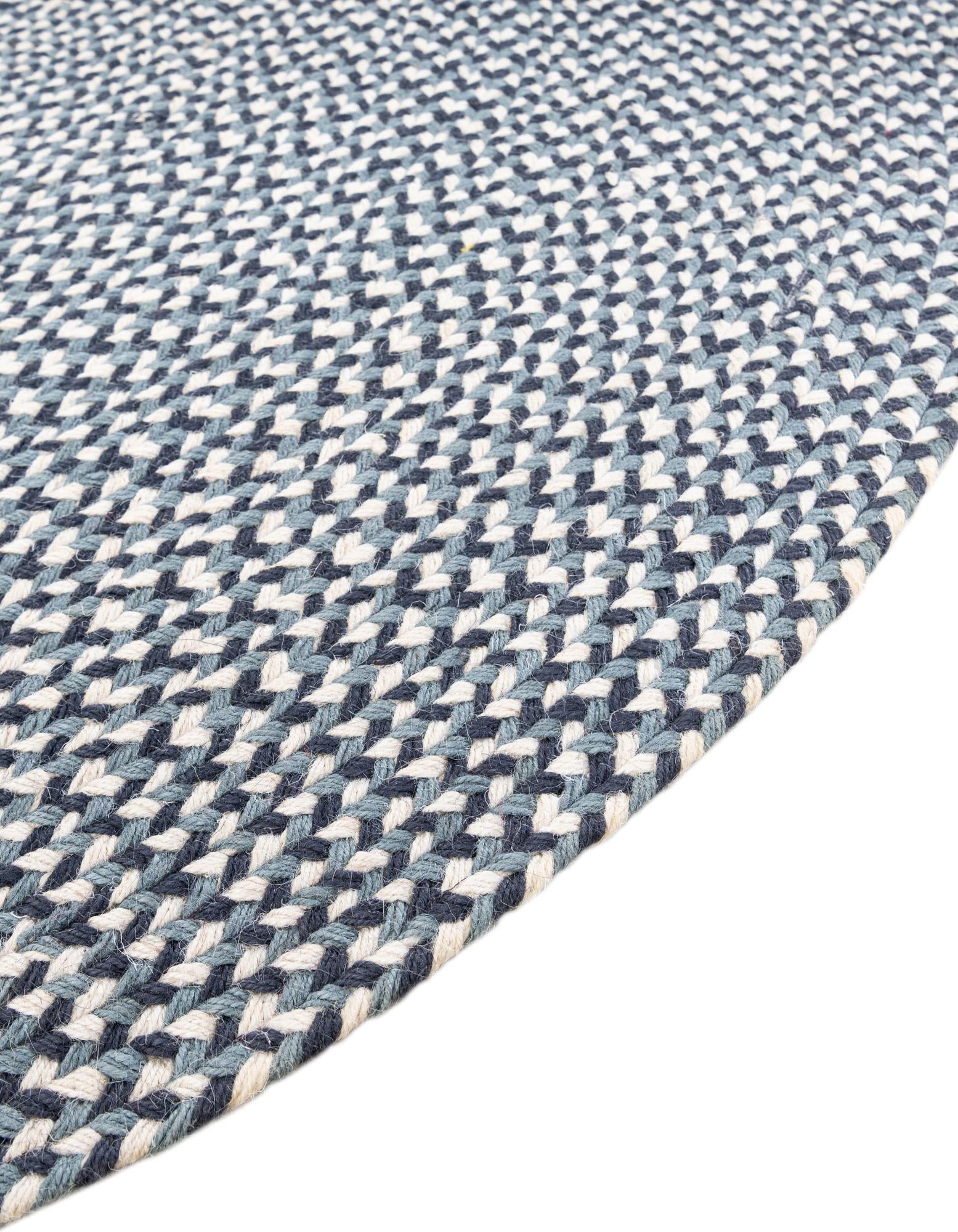 3' 1 x 3' 1 Handmade Tweed Braided Jute Round Rug