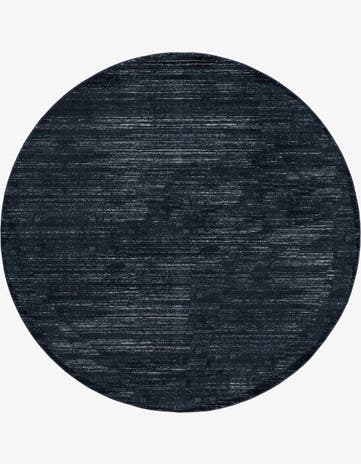 Jill Zarin Navy Blue Uptown Madison Avenue Round Rug