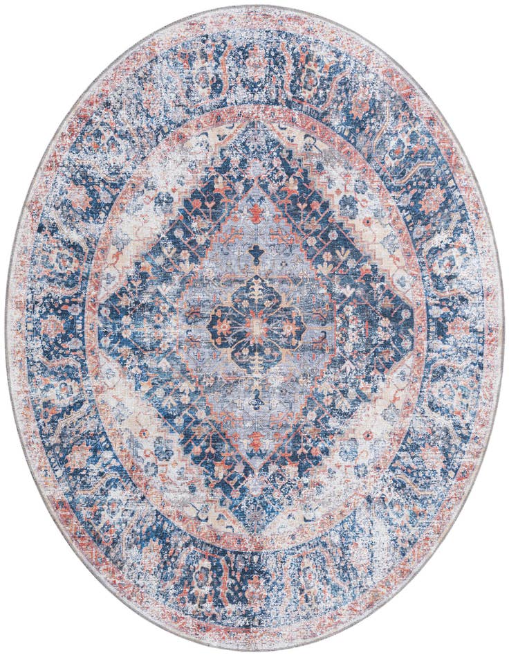 Detail image of 7' 10 x 7' 10 Washable Yara Round Rug
