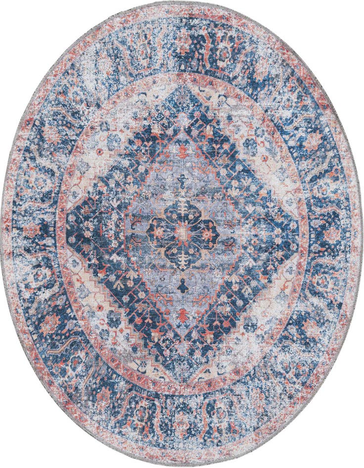 Detail image of 4' x 4' Washable Yara Round Rug