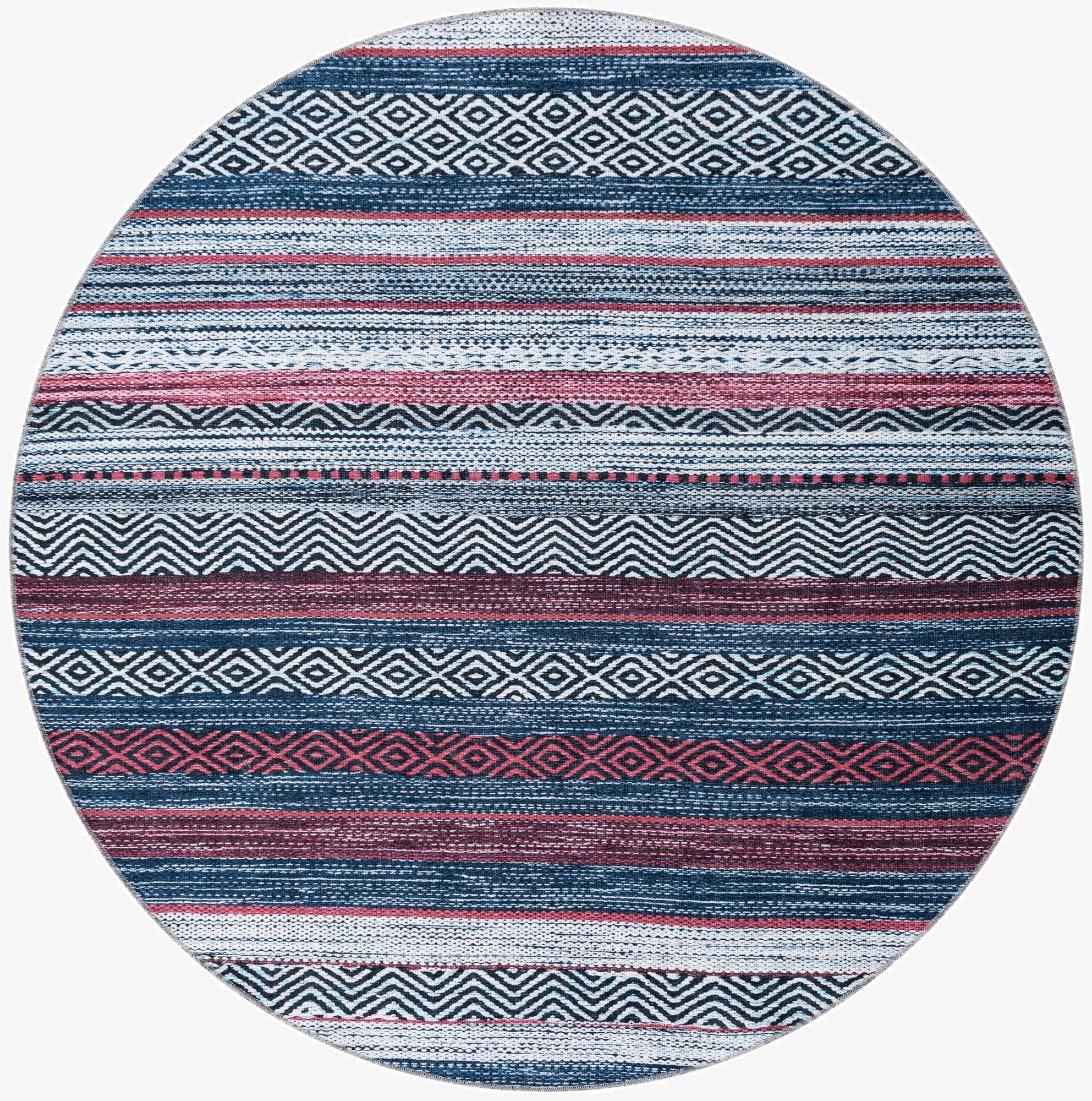 Primary image 6' x 6'  Washable Yara Round Rug