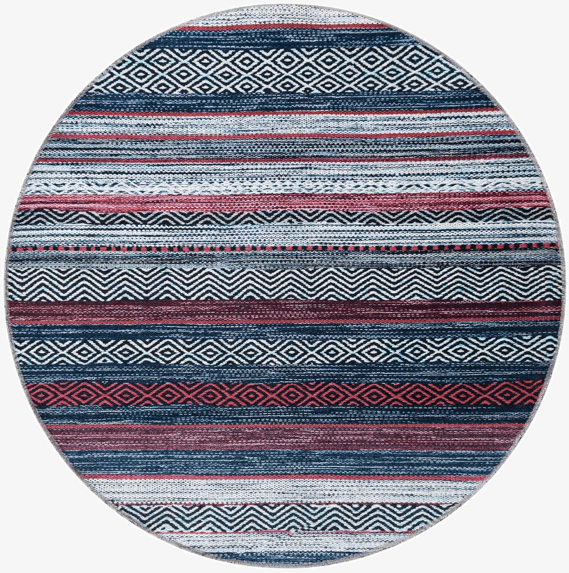 Primary image 4' x 4'  Washable Yara Round Rug