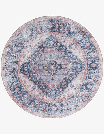 6' x 6' Washable Yara Round Rug