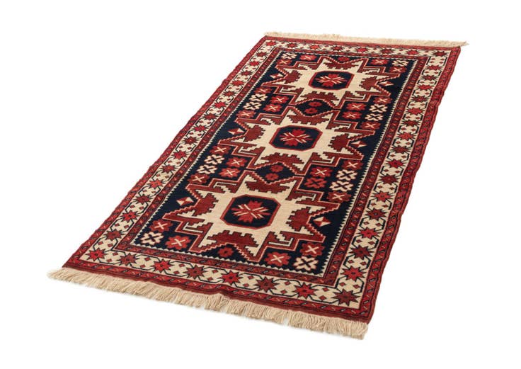 Detail image of 3' 3 x 6' Hand Knotted Anatolian Oriental Wool Runner Rug