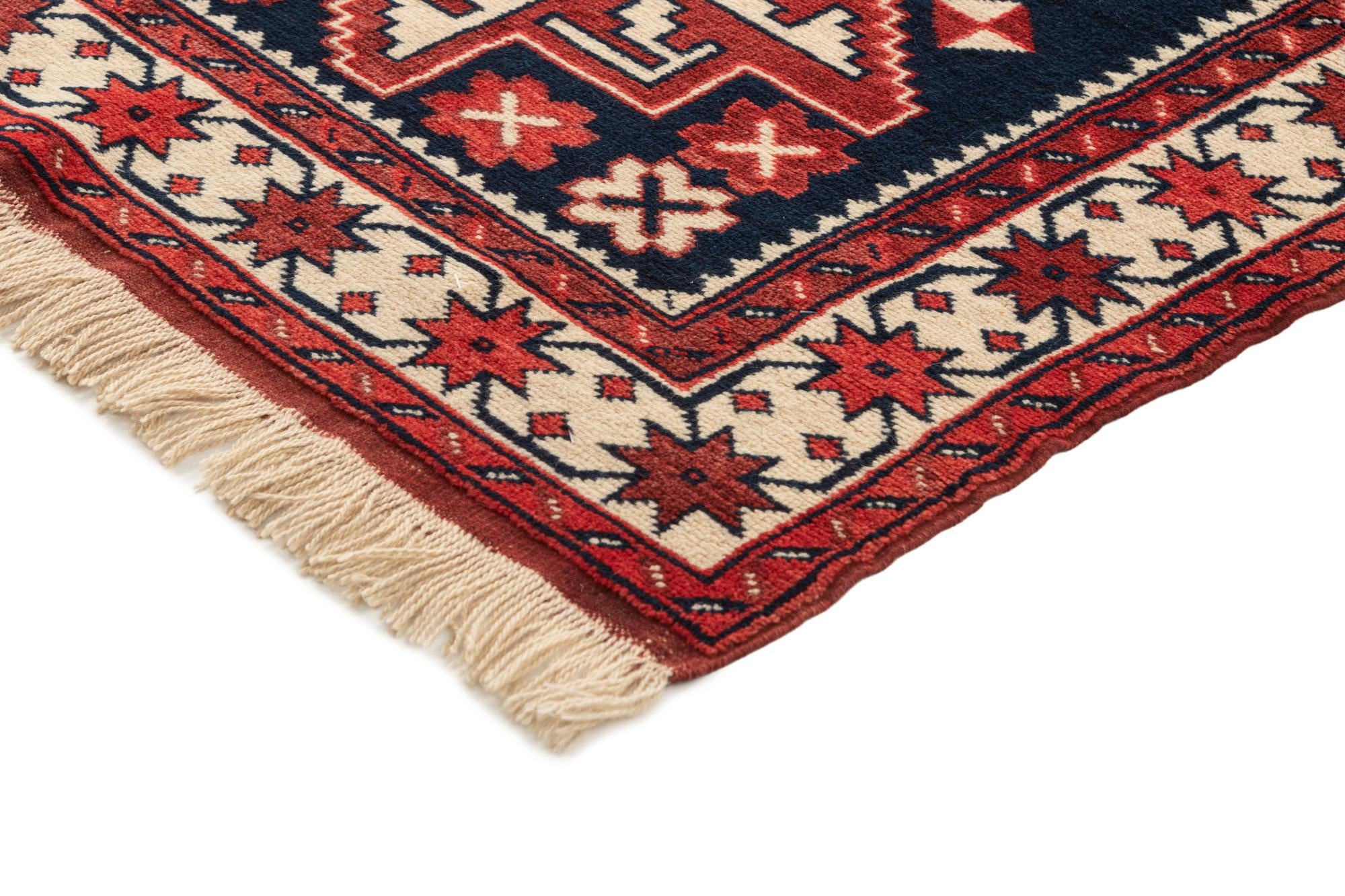 100cm x 185cm anudado a mano Anatolian Alfombra Oriental Lana Pasillera