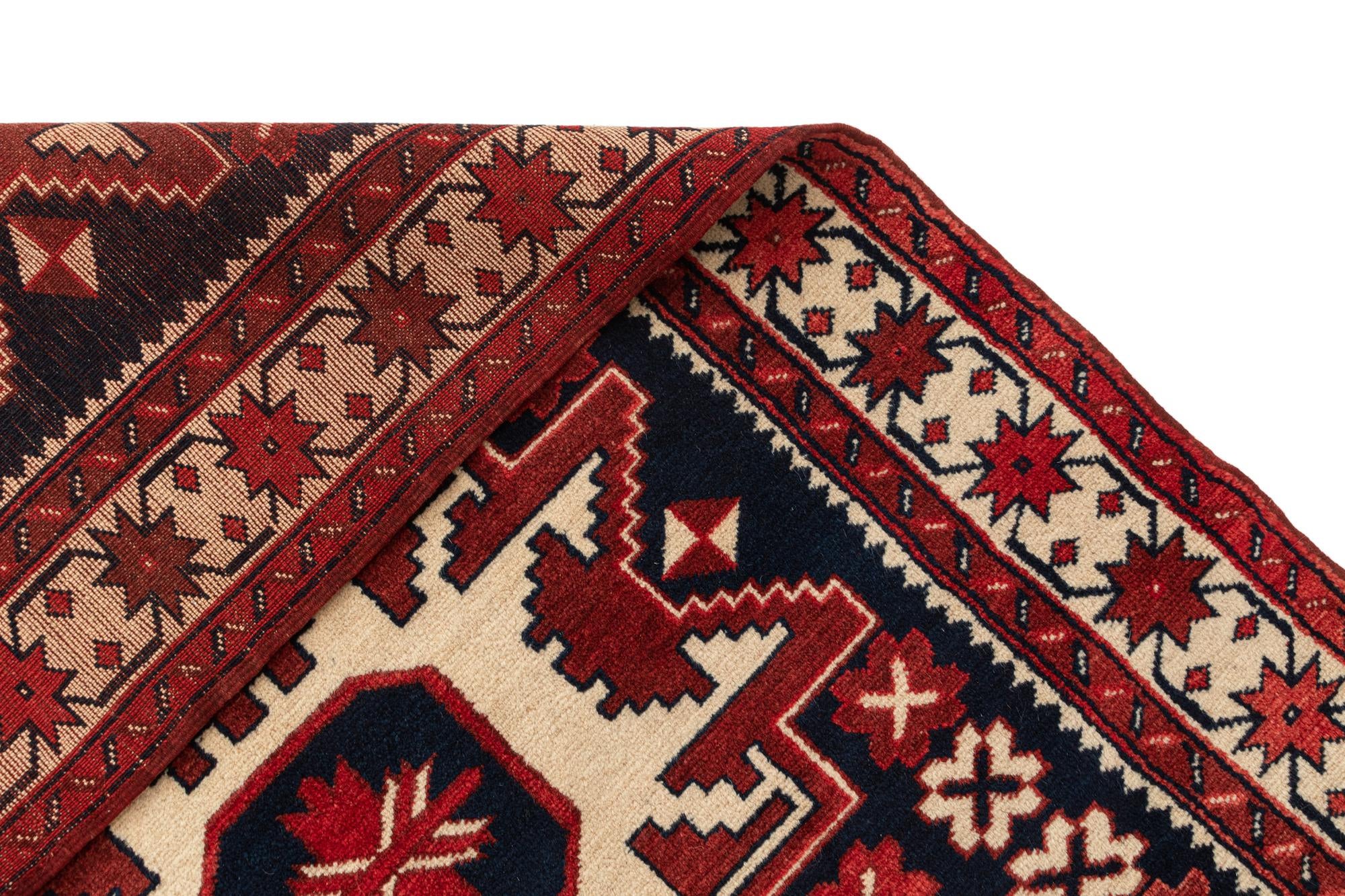 100cm x 185cm anudado a mano Anatolian Alfombra Oriental Lana Pasillera