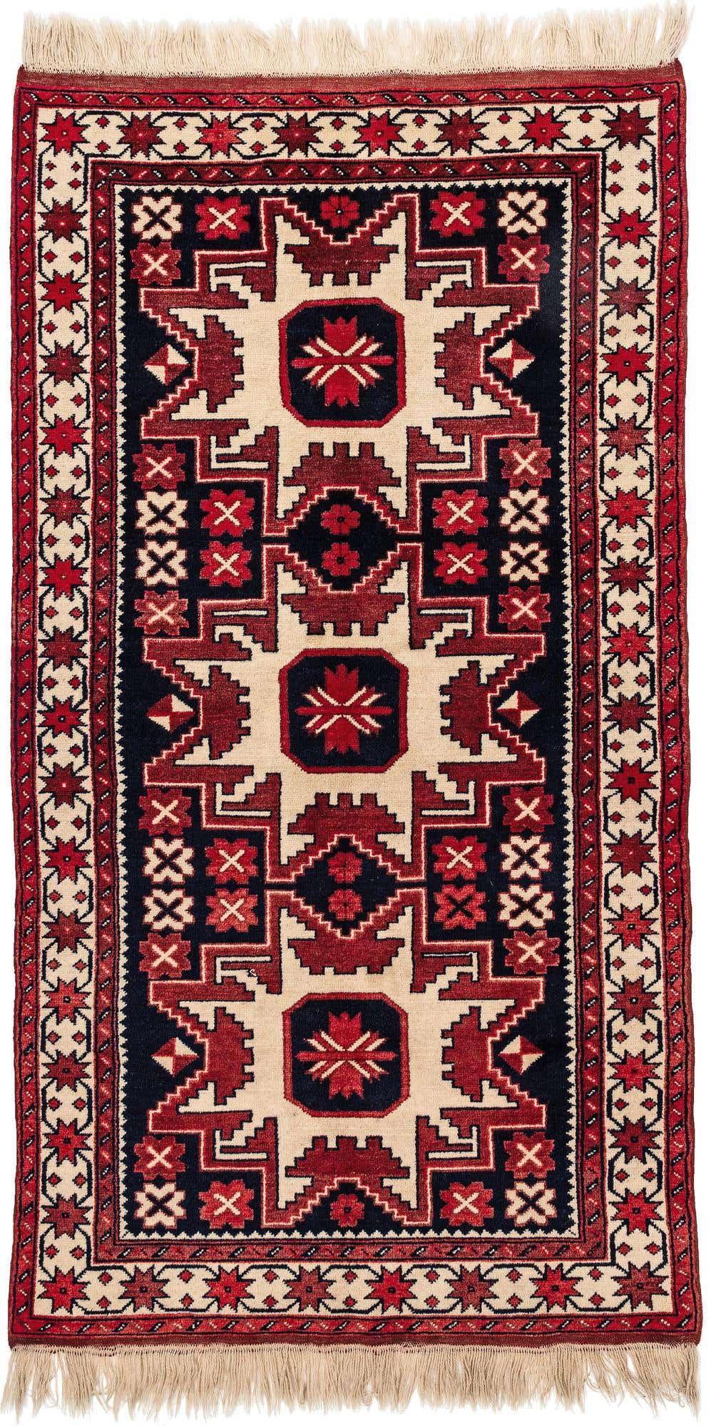 3' 3 x 6' Hand Knotted Anatolian Oriental Wool Runner Rug
