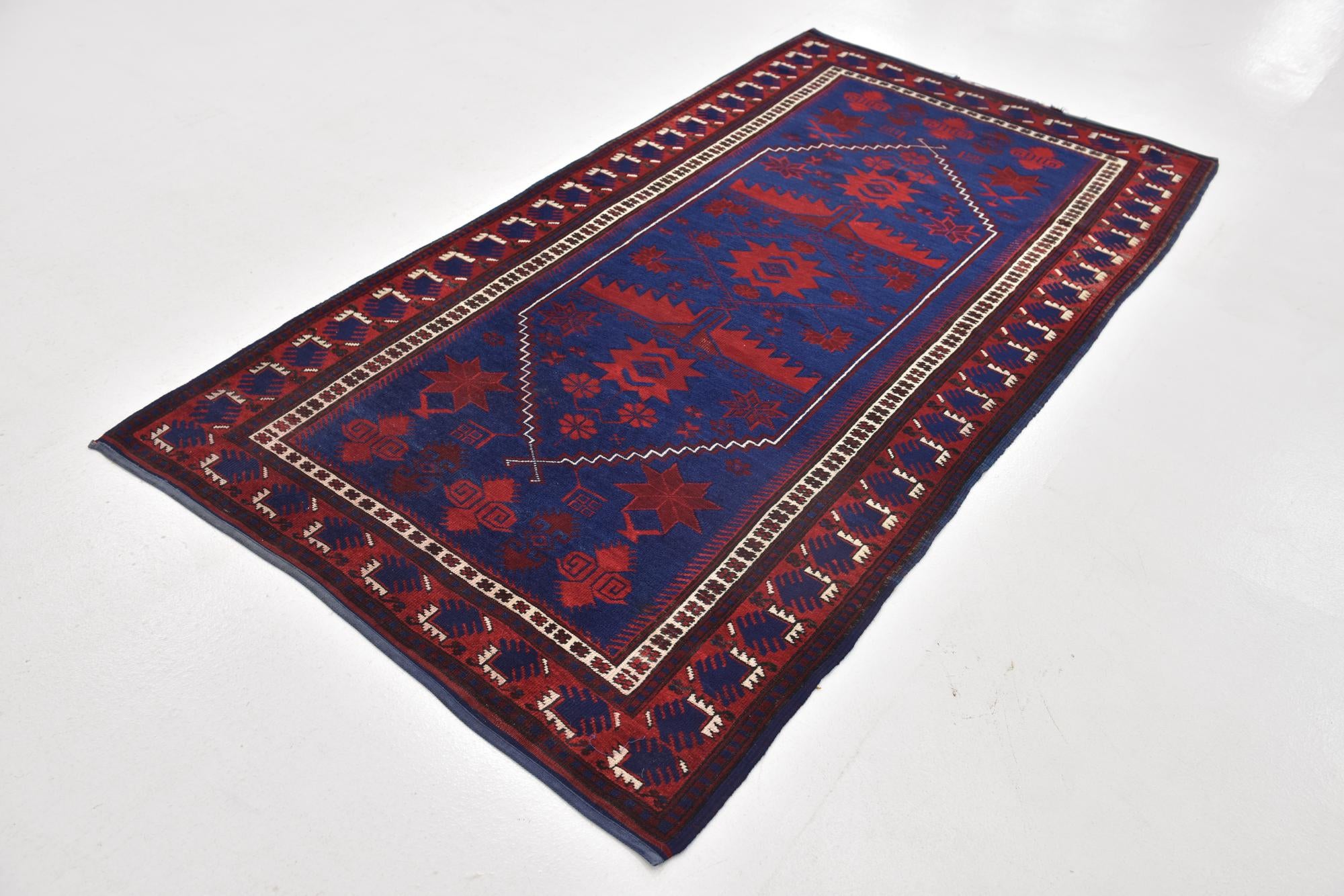 3' 8 x 6' 10 Hand Knotted Anatolian Wool Runner Rug