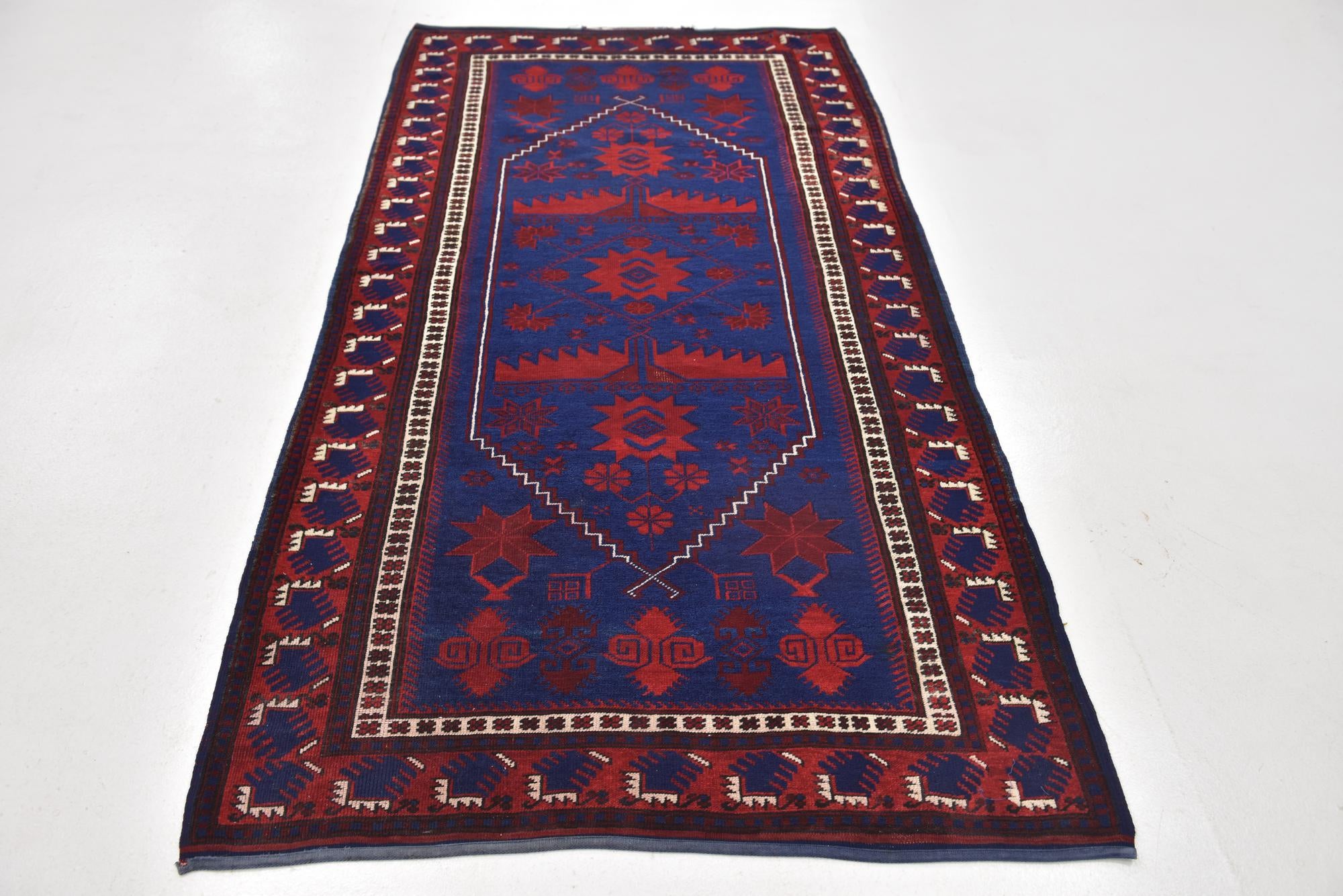 3' 8 x 6' 10 Hand Knotted Anatolian Wool Runner Rug