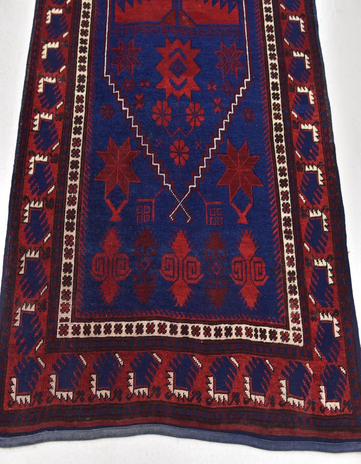 Detail image of 3' 8 x 6' 10  Hand Knotted Anatolian Wool Runner Rug