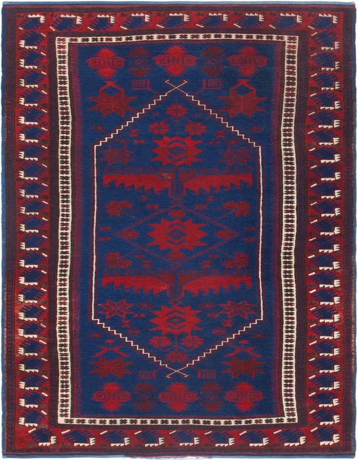 Detail image of 3' 8 x 6' 10 Hand Knotted Anatolian Wool Runner Rug