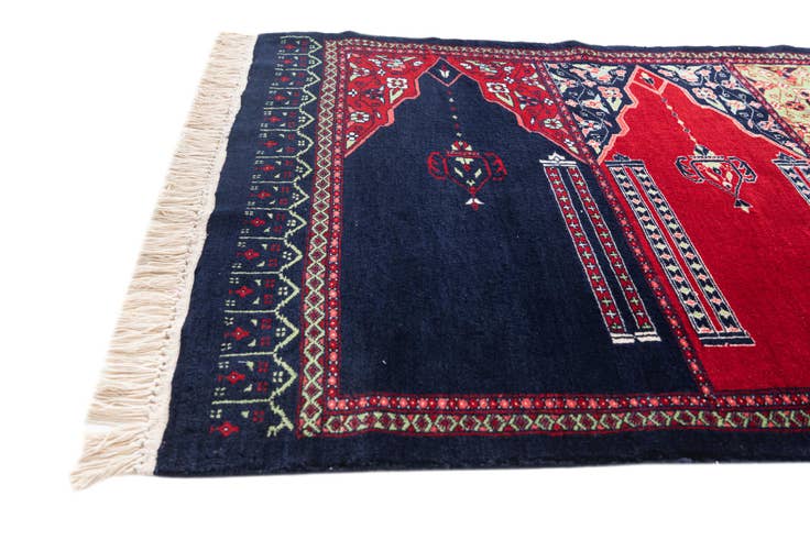 Detail image of 3' 2 x 6' 3 Hand Knotted Anatolian Wool Runner Rug