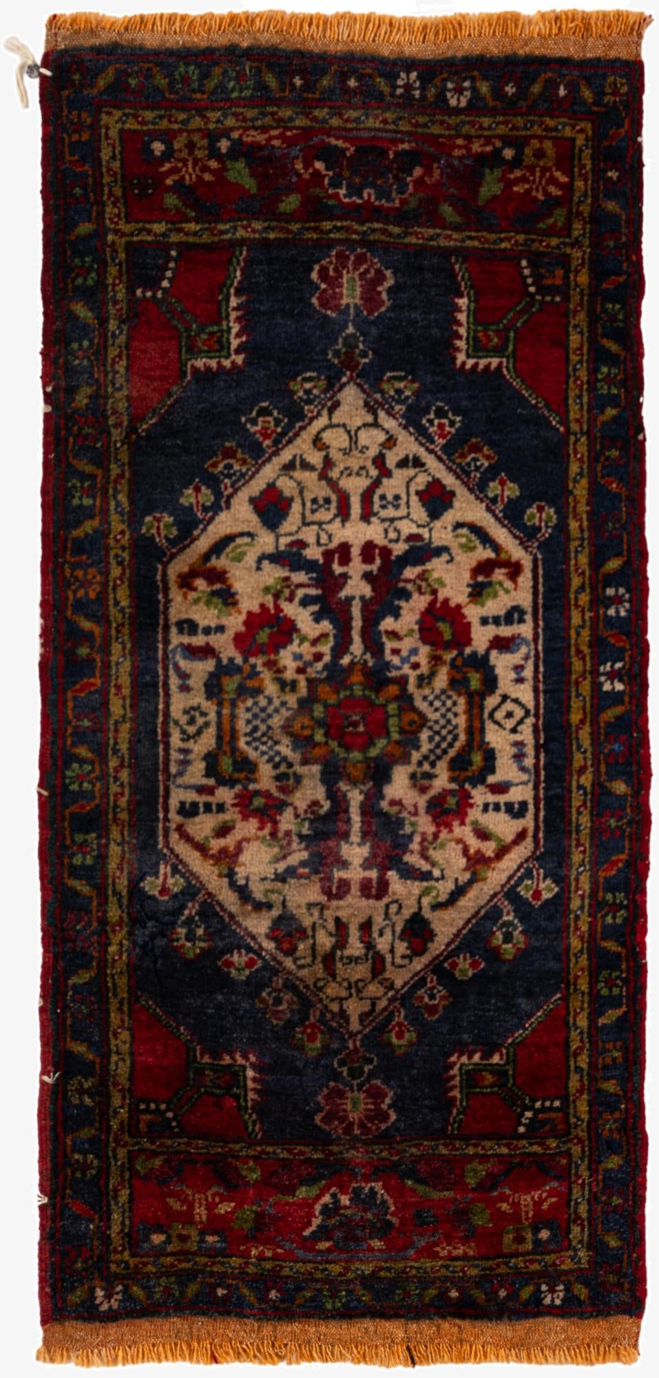 1' 9 x 3' 8  Hand Knotted Anatolian Wool Runner Rug