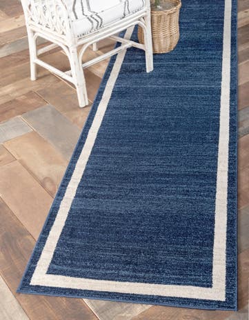 Navy Blue Angelica Runner Rug