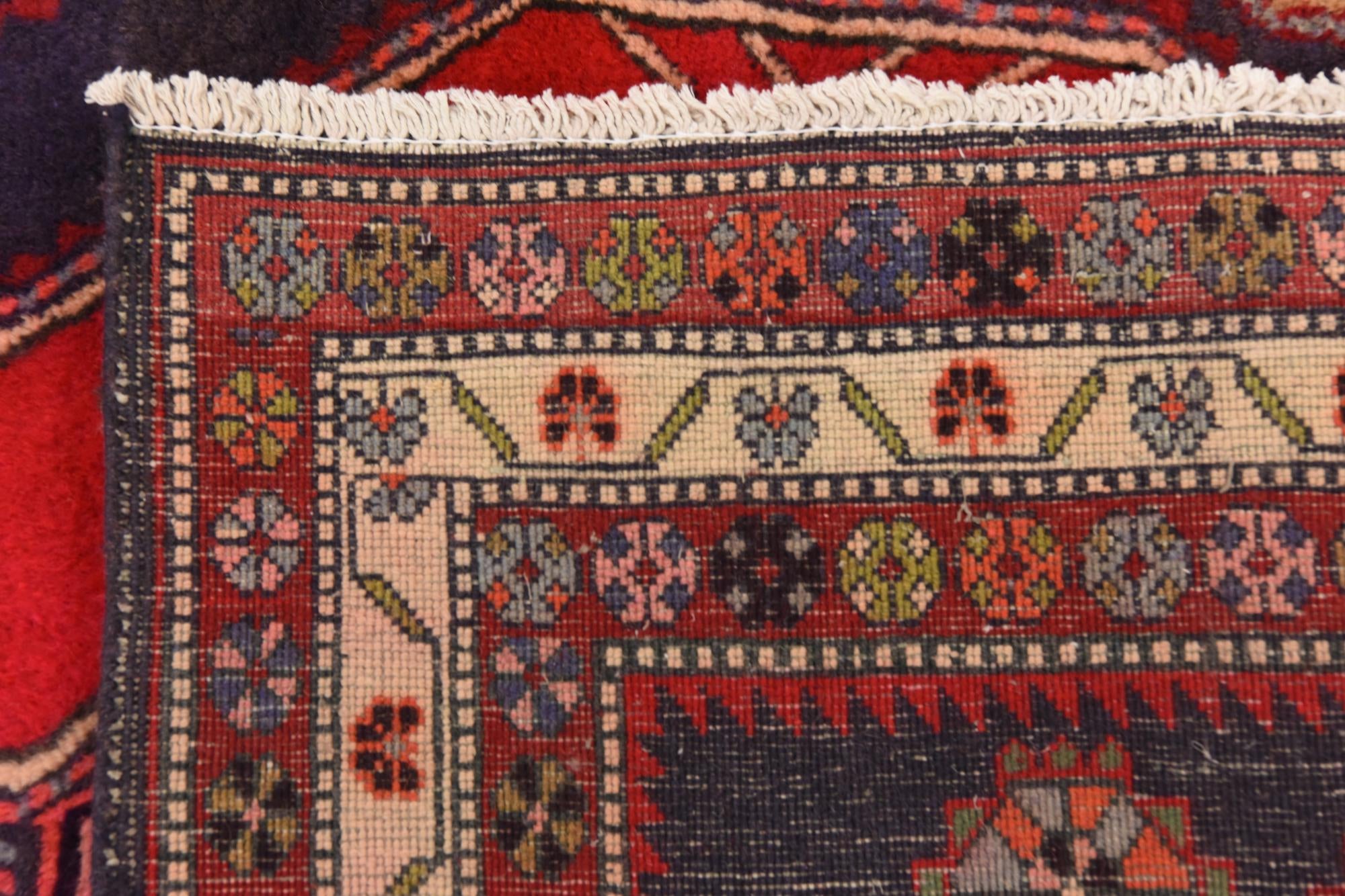 4' 5 x 9' 9 Hand Knotted Ardabil Persian Wool Runner Rug