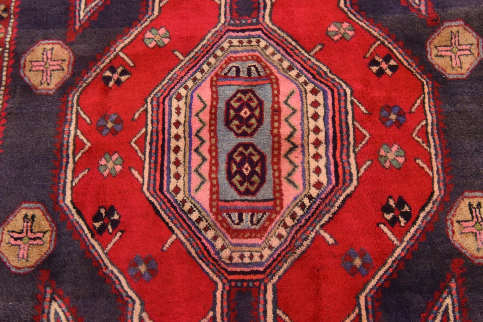 4' 5 x 9' 9 Hand Knotted Ardabil Persian Wool Runner Rug