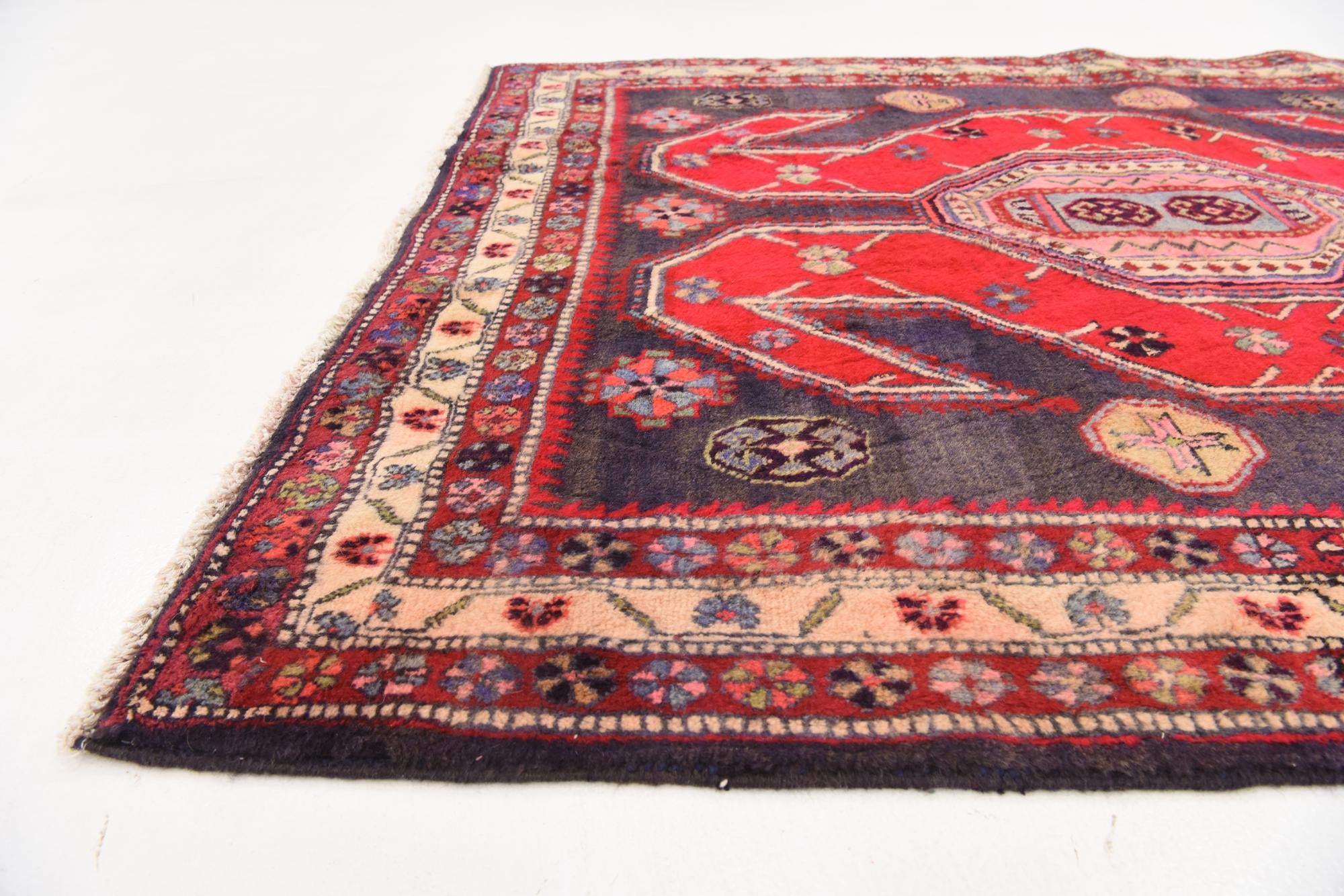 4' 5 x 9' 9 Hand Knotted Ardabil Persian Wool Runner Rug