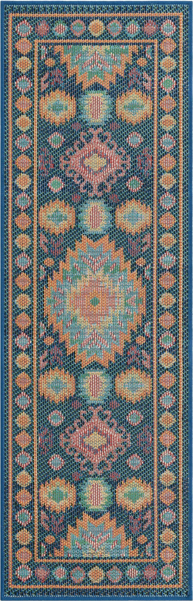 2' x 6' 1  Washable Baja Indoor / Outdoor Runner Rug